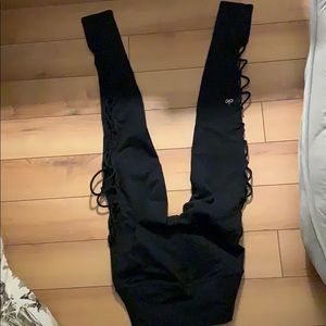 Alo lace up tights xs brand new